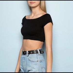 Brandy Melville ribbed off the shoulder